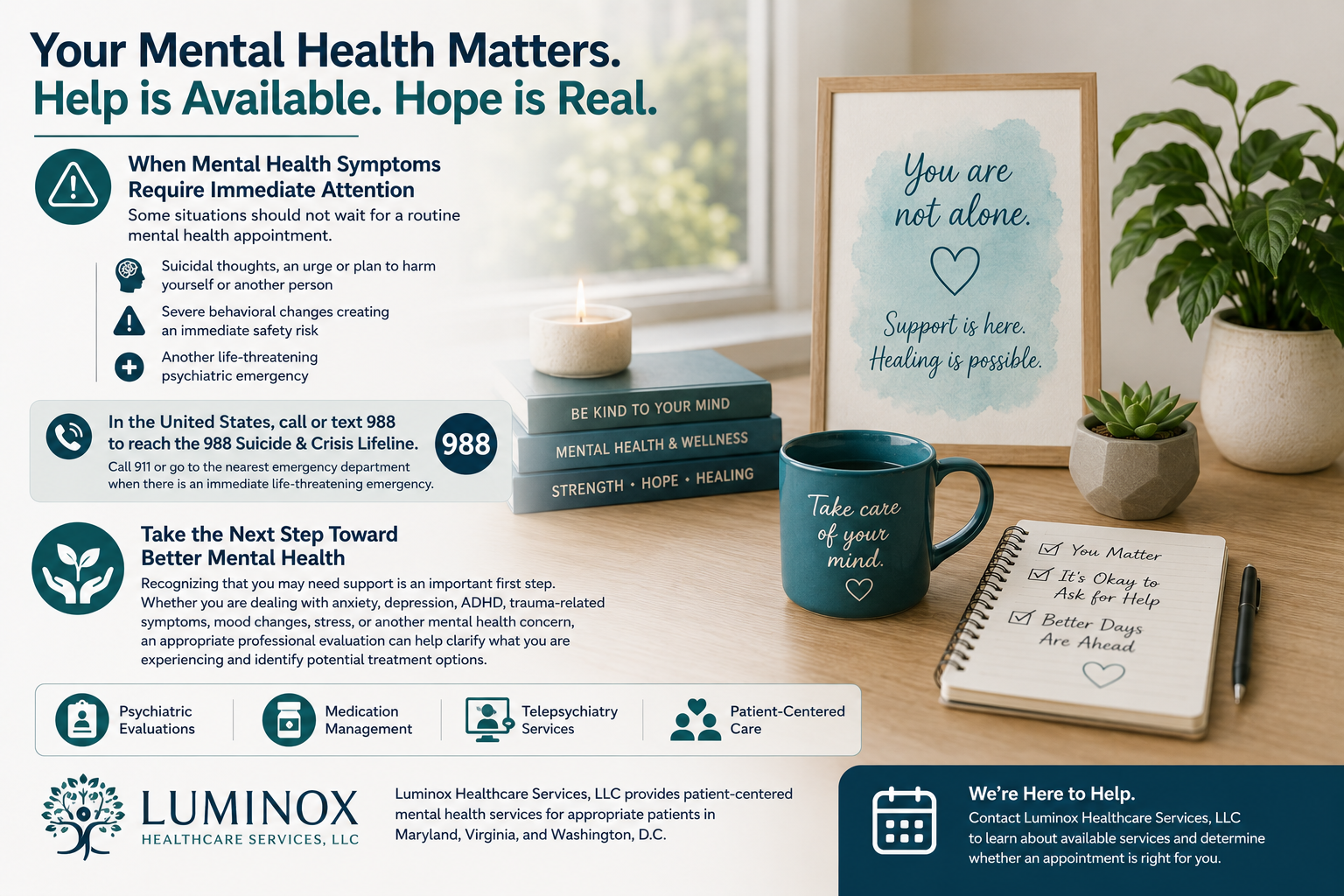 When Mental Health Symptoms Require Immediate Attention